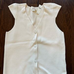 Anthropologie Ivory Knit Top